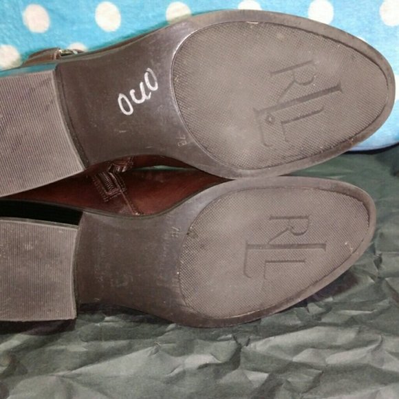 Ralph Lauren shoes heels size 7b brown margo - Picture 3 of 8